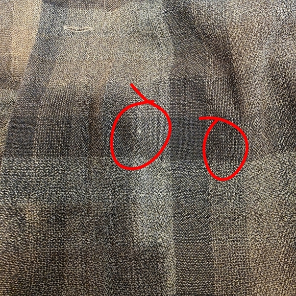 Hugo Boss 100% wool plaid car coat/ over shirt Lg, good condition - Picture 9 of 11